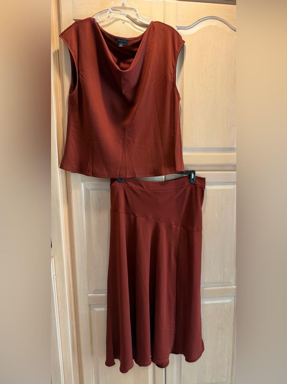 Banana Republic Rust Brown Two-Piece Skirt Set 16 - XL
